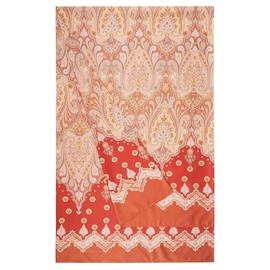 Bassetti Granfoulard Cotton Sofa Throw, Multipurpose Blanket, Picnic Blanket, Curtain, Table Cloth, Size 180 x 270 cm (Insulation Red R1)