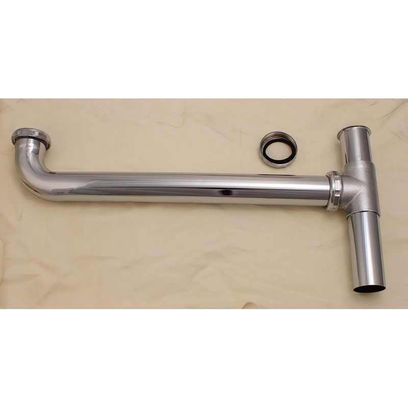 Brass End Outlet Continuous Waste with Baffle Tee, 1-1/2" -