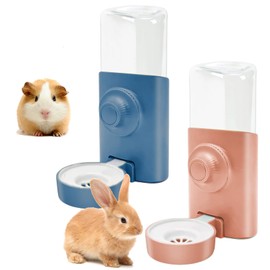 Pack of 2 Automatic Drinking Bottle Rabbit, 600 ml Hanging Pet Water Dispenser, Rabbit Automatic Water Dispenser, for Guinea Pigs, Rabbits, Chinchilla, Ferrets, Hamsters
