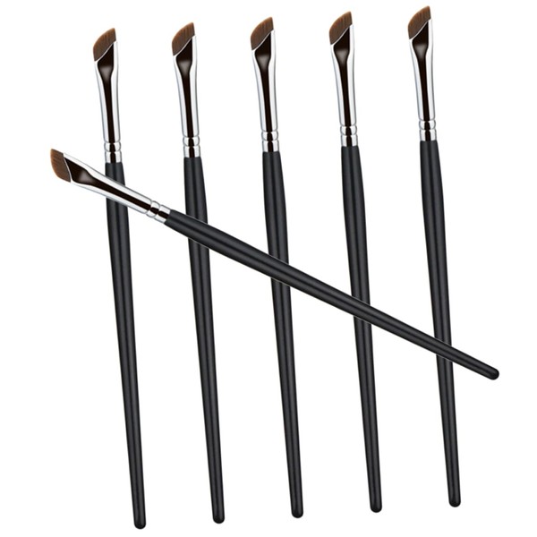 VICASKY 6pcs Angled Eyeliner Brush Flat Eyebrow Eye Shadow and