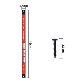 CooFel Magnetic Tool Holder 18 Inch 8 Pack Heavy Duty Magnet Tool Bar Strip Rack Wall Mount Red