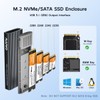M.2 NVMe SATA SSD Enclosure, USB 3.1 GEN2 10Gbps with