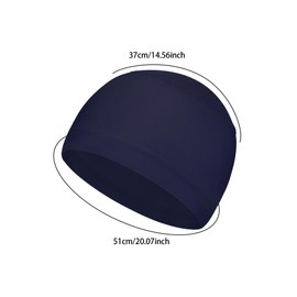 Geyoga 6 Pieces Cooling Skull Cap Helmet Hard Hat Liner Sweat Wicking Cap Running Hats for Cycling Do Rag Men Women(White, Grey, Orange, Sapphire Blue, Dark Blue, Black,M)