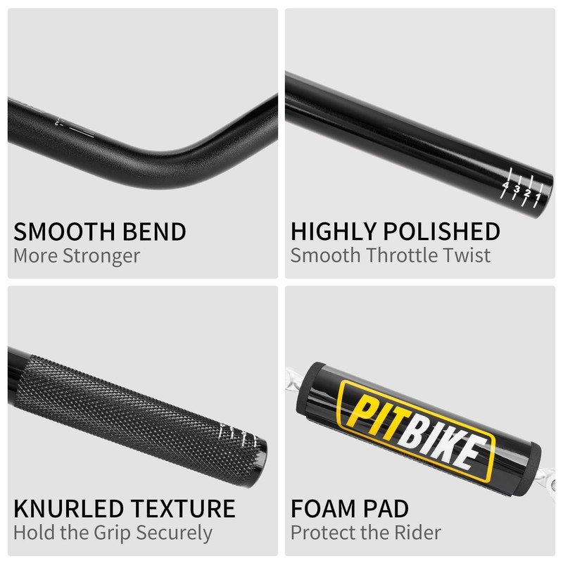 Handlebars 7/8 Inch for Motorcycle,RUTU Upgraded Universal Dirt Bike Handle
