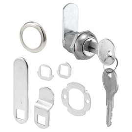 Defender Security U 9941 - Cerradura de cajón y clóset (llave diferente) - Asegura archivos y cajones importantes, 5/8 pulgadas, acero inoxidable fundido a presión, se adapta a un grosor máximo de panel de 5/16 pulgadas