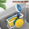 MURLONG Sponge Holder Smiley Face, Sink Caddy for Kitchen Sink,