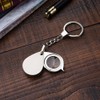Healeved 2pcs Mini Portable Foldable Pocket Magnifier Keychain Loupe Magnifier