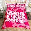 Preppy Pink Comforter Cover Western Bedding Sets Single for Cowgirl