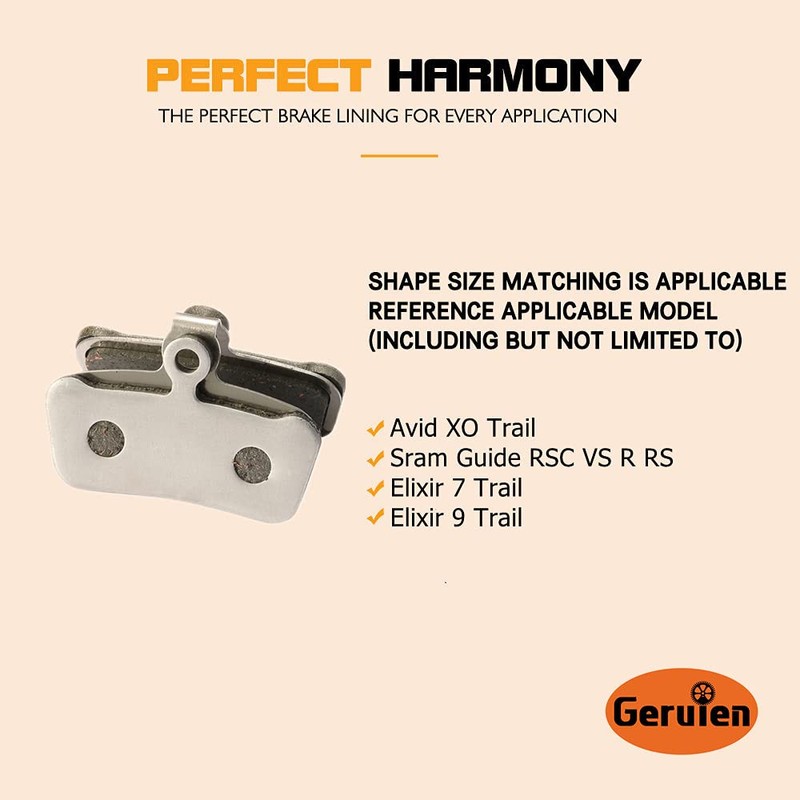 GERUIEN 2 Pairs Brake Pads for SRAM Guide R, Guide
