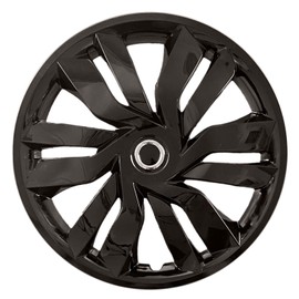 Hubcaps.com - Premium Quality 15 inch Black Hubcaps! Fits Honda Fit, Fiat 500, Prius C and Nissan Versa, Heavy Duty Construction (Set of 4) 55098AMB-4