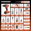 COMOWARE Household Tool Set with 20V Cordless Drill Driver, 120Pcs