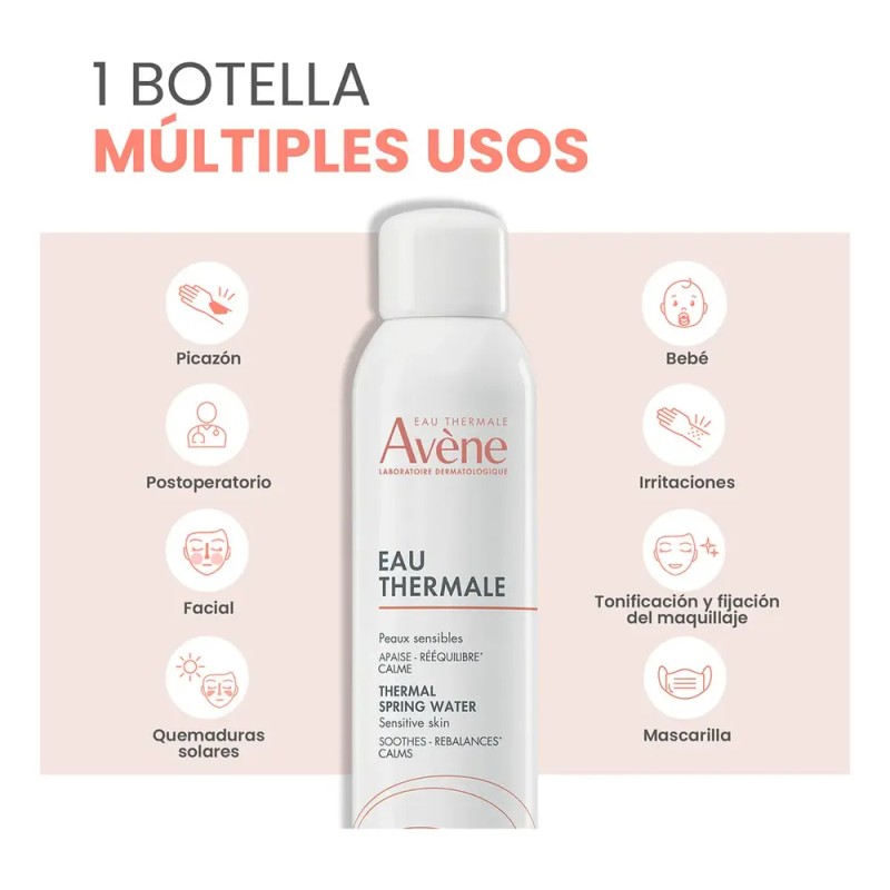 Agua Termal Avène 3ooml | Refresca Y Calma Piel Sensible