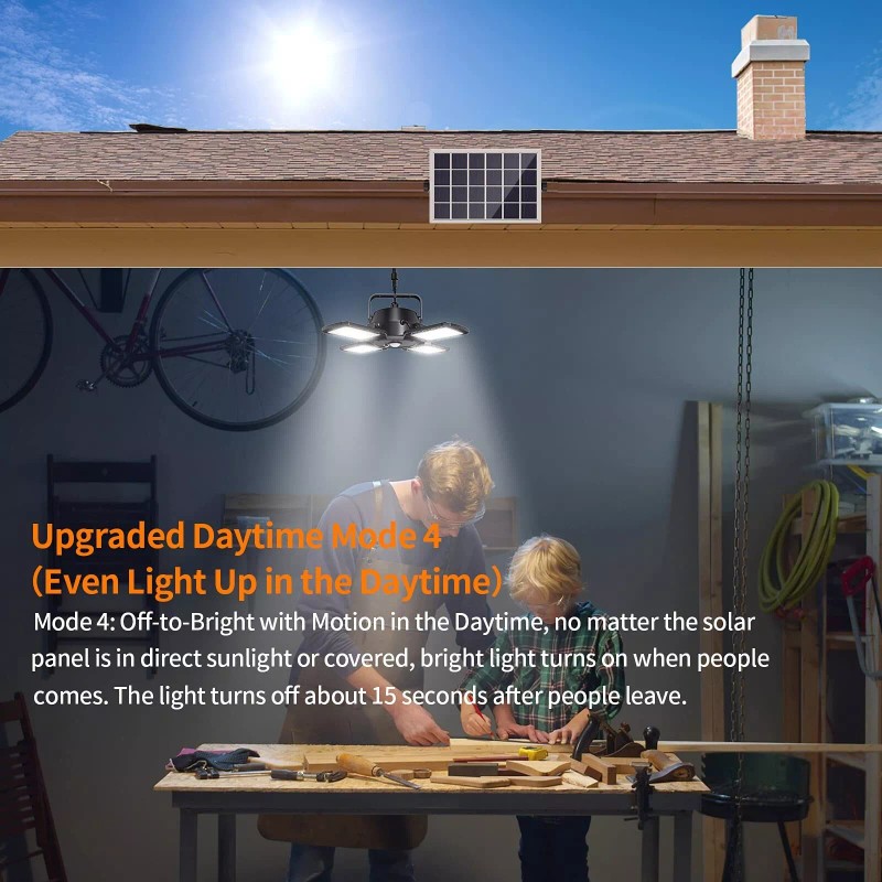 Aqonsie Solar Shed Light Outdoor Indoor, 176LED Solar Powered Motion