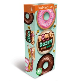 FoxMind: Donuts by The Dozen - Sweets Game Collection, Tile Flipping Speed Memory Game, Bees-Math-Counting Family & Kids Ages 7+, 2-6 Players, 20 Min