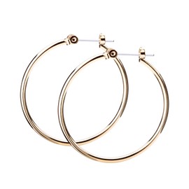 LOKUMI jc-1-6 Earrings, Choose from 6 Sizes x 3 Colors, Made in Japan, Hoop, Resin Post, Hoop Earrings, Hypoallergenic, One Touch, Catchless, Large, Small, Simple, Warm, Popular, Swaying, Nickel-Free,