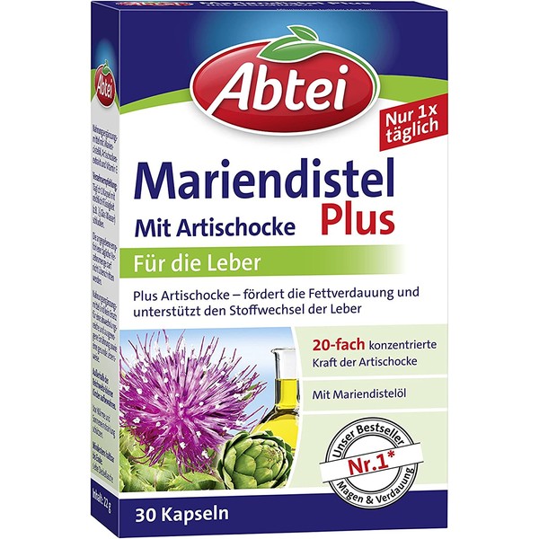 Abtei Milk Thistle Plus Capsules 30 cap