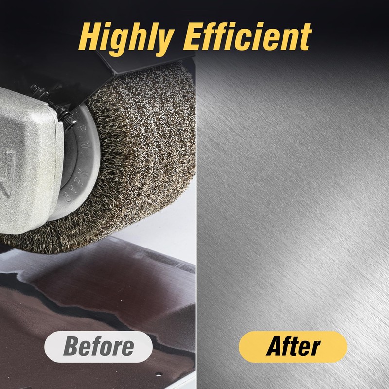 4.7" x 4" Stainless Steel Wire Drawing Wheel, Wire Brush