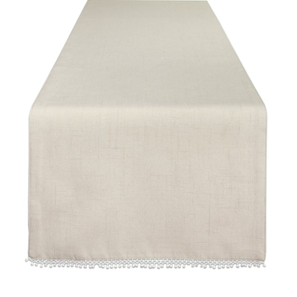 Lenox French Perle Solid 90" Runner, Natural Linen