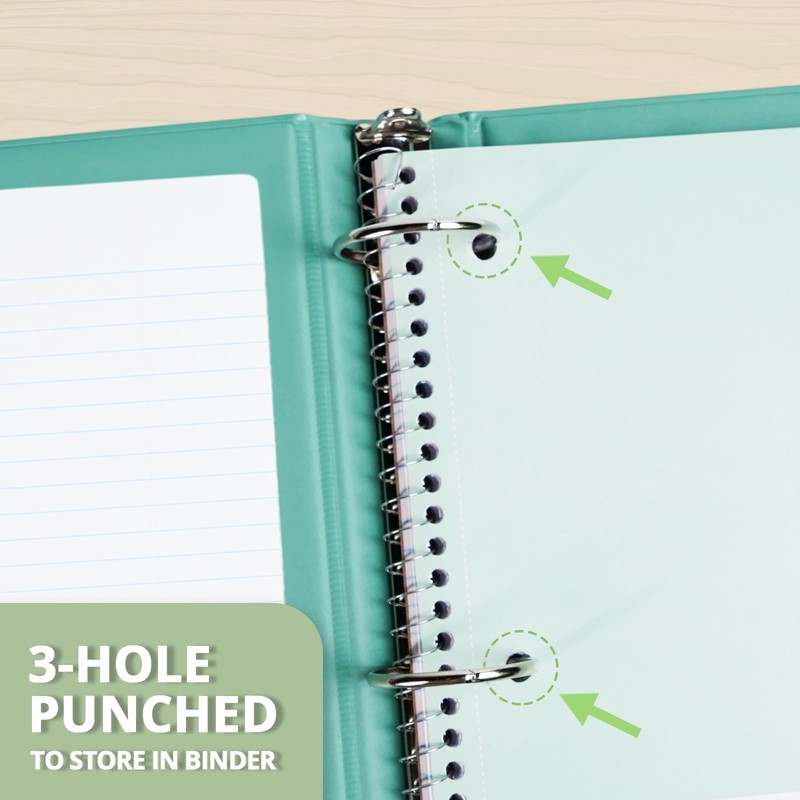 ONAVIA 1 Subject Spiral Notebook College Ruled 5 Pack, 140
