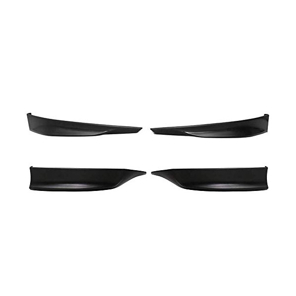 Front + Rear Bumper Lip Compatible With 2013-2015 Honda Accord