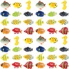 Boao 48 Pcs Plastic Fish Toys Small Tropical Fish Figure