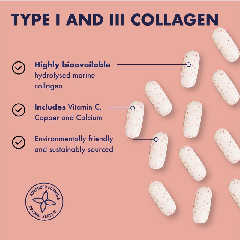 Higher Nature - Collagen Tablets - Hydrolysed Marine Collagen -