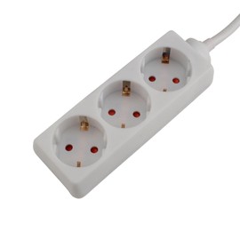 UNITEC 3-Way Table Socket, Socket Strip, 1.4 m, White