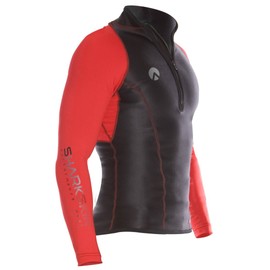 Sharkskin Men's Chillproof Performance Wear Longsleeve Shirt Rash Guard Scuba Water Sports Diving Snorkeling (Red, XS)