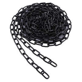 YAYODS 9 Metres Heavy Duty Chain, 4MM Black Carbon Steel Chain Link, Galvanized Steel Welded Chain Lift for for Fence Gate, Garage Doors, Swing Chain Hanging Plants, Bicycle Security Lock