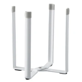 Yamazaki Poly Bag Holder, White, Approx. W 4.7 x D 3.7 x H 6.5 inches (12 x 9.5 x 16.5 cm), Plate, Drainer, Triangular Corner, Tabletop Trash Bin, Folds Slimly, 6534