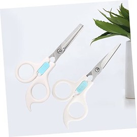 2pcs Hair Clipper Set Scissors Hair Salon Cutter Hair Styling Tools White