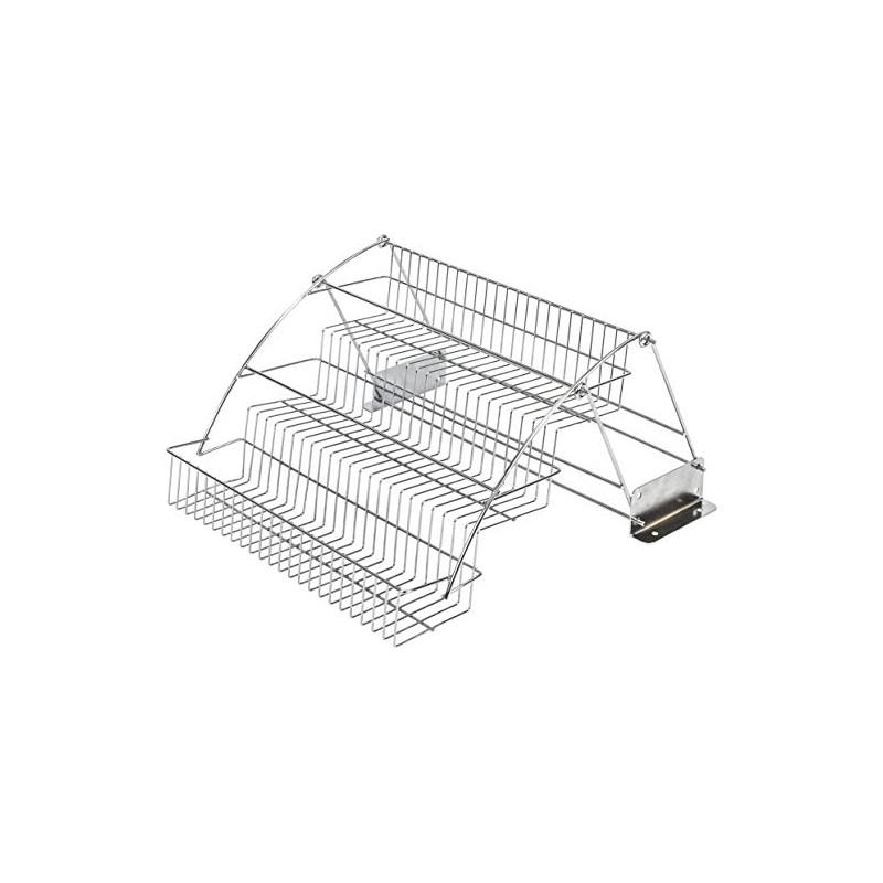 Hardware Resources 3-Tier Pull Down Spice Rack - Chrome-Finished Steel