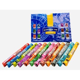 Tulasi Zodiac 12 Fragrance Incense Sticks (Box of 24  Rolls, 20 Sticks/Roll)