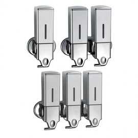 Hotel bathroom wall-mounted dispenser, shampoo bottle, hand wash, 1 unit 1 silver ball