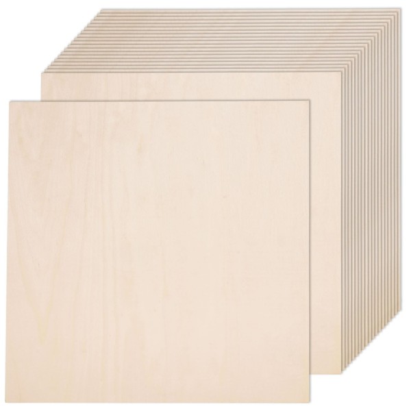 AWIZOM 72 Pack Basswood Sheets for Crafts 12 x 12