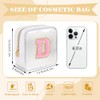 Bolsa de maquillaje transparente con letra inicial personalizada, mini bolsa