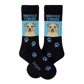 Sabyloo Norfolk Terrier Crew Socks Unisex