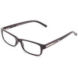 Foster Grant Mens Brandon Glasses Reading, Shiny Black/Transparent, 50 Mm US