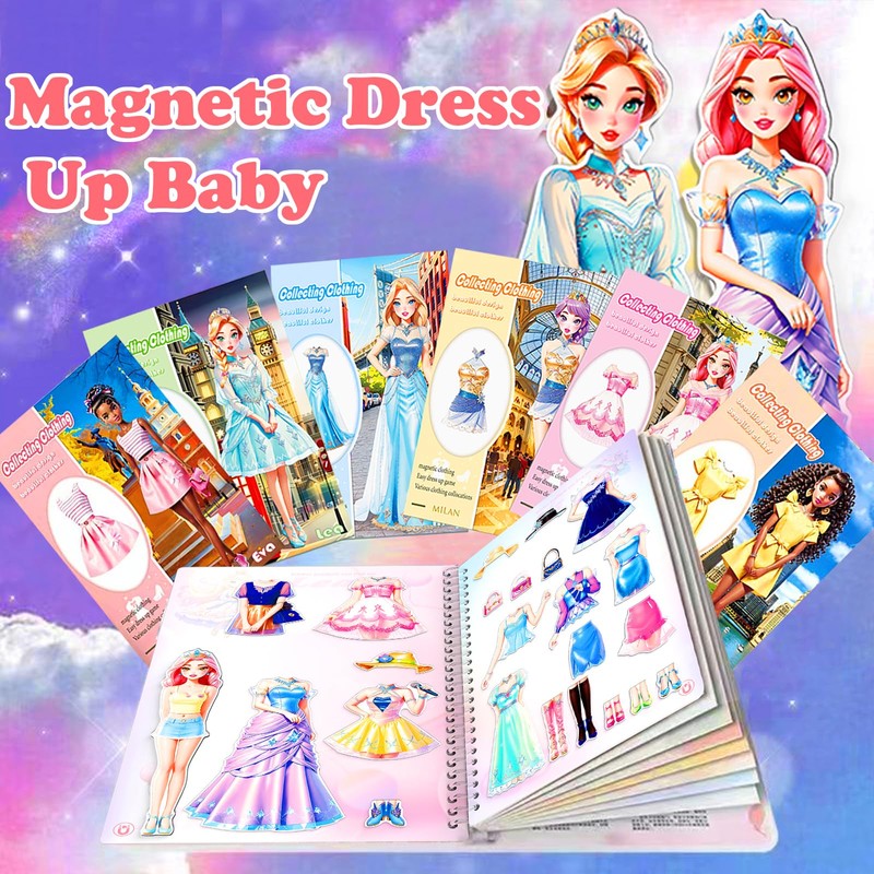 Daniel Axel Magnetic Dress Up Paper Doll Playset,Pretend Play Game