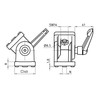 Joint 40 x 40 with clamping lever, nut / 8/10