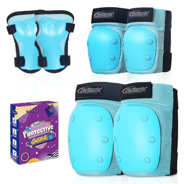 Nattork Knee Pads, Elbow Pads & Wrist Guards for Adult,