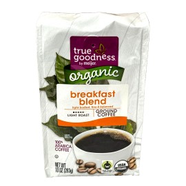 True Goodness By Meijer Organic Breakfast Blend Light Roast Ground Coffee 10 oz