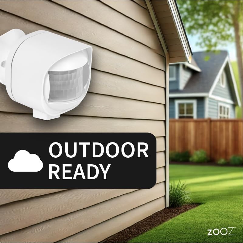 Zooz Outdoor/Indoor Motion Sensor ZSE70, Z-Wave Long Range, Temperature Monitoring,