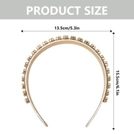 YISSION 1PC White Rhinestone Headband for Women Girls Non Slip Head Bands Fashion Jeweled Hairband Sparkly Crystal Headbands for Women Bling Hair Accessories for Women Girls Wedding Prom Holiday
