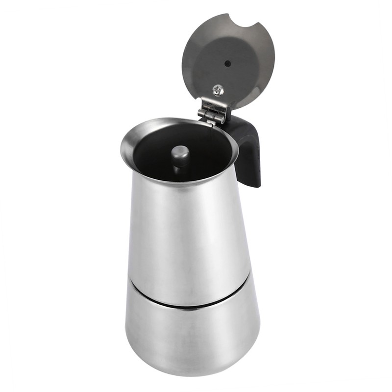 Stainless Steel Percolator Moka Pot Coffee Maker Stove Home Office
