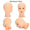 Female Bald Mannequin Head 19.3 in Professional Cosmetology Face Makeup