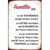 mrdeco Metal Sign 20 x 30 cm Domed Family Is