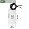 YOKIVE 8uF CBB60 Capacitor with U Terminal Wires, AC 450V(White)
