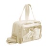 TALOMON Transparent PVC & PU Makeup Bag - Large Capacity,