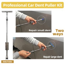 NIUVOCY Dent Puller & Paintless Dent Remover Kit,Slide Hammer T-Bar,Pulling Tabs and Linear Glue Tabs for Small Dings and Long Dent Repair Removal
